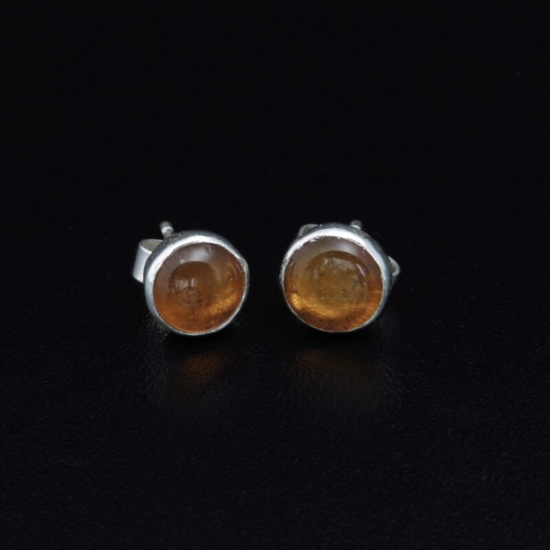 5mm and 6mm Sterling silver Amber earrings