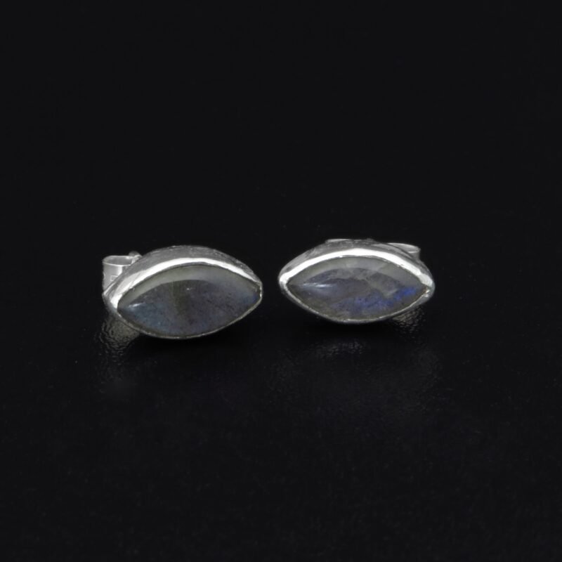 10x5mm Sterling Silver Labradorite Earrings