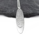 F350-floral sterling silver pendant