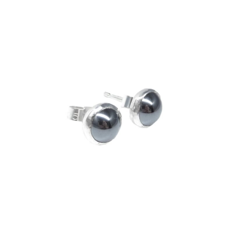 5mm and 6mm Sterling silver Hematite earrings