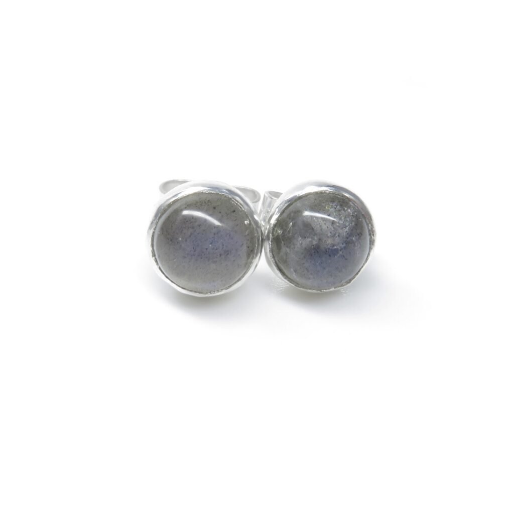 5mm and 6mm Sterling silver Labradorite earrings