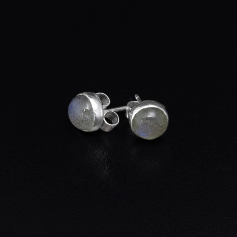 5mm and 6mm Sterling silver Labradorite earrings