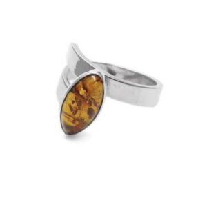 E14x7 - sterling silver and Amber ring
