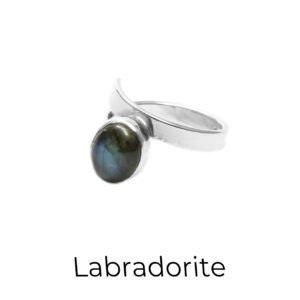 Labradorite gemstone ring