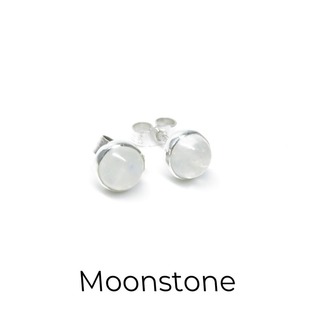Moonstone gemstone earrings