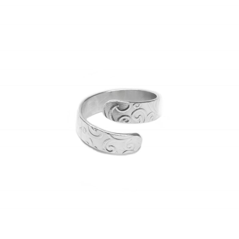F352-silver floral ring