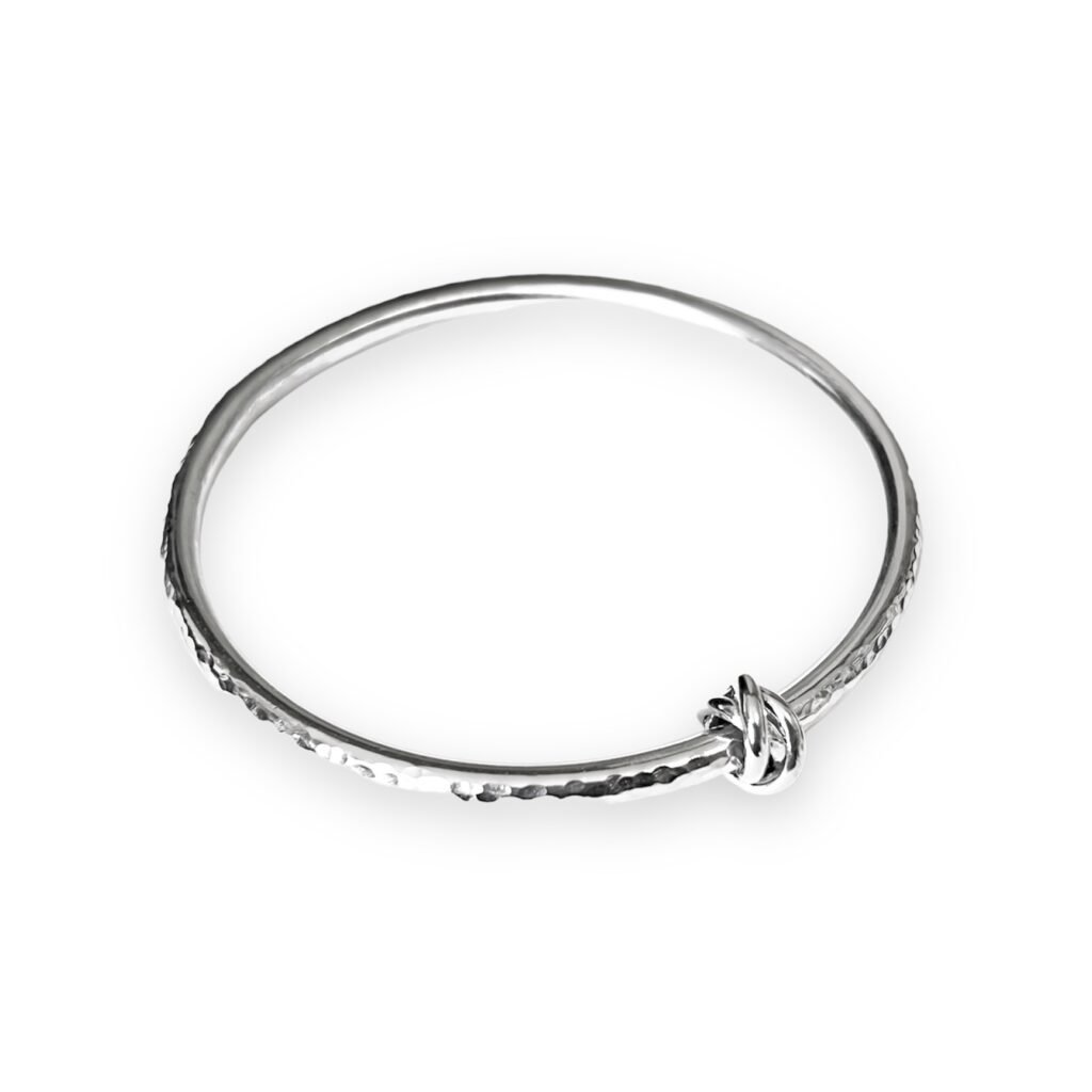 D344-sterling silver bangle with Russian knot