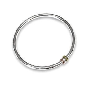 D346-sterling silver bangle with heart