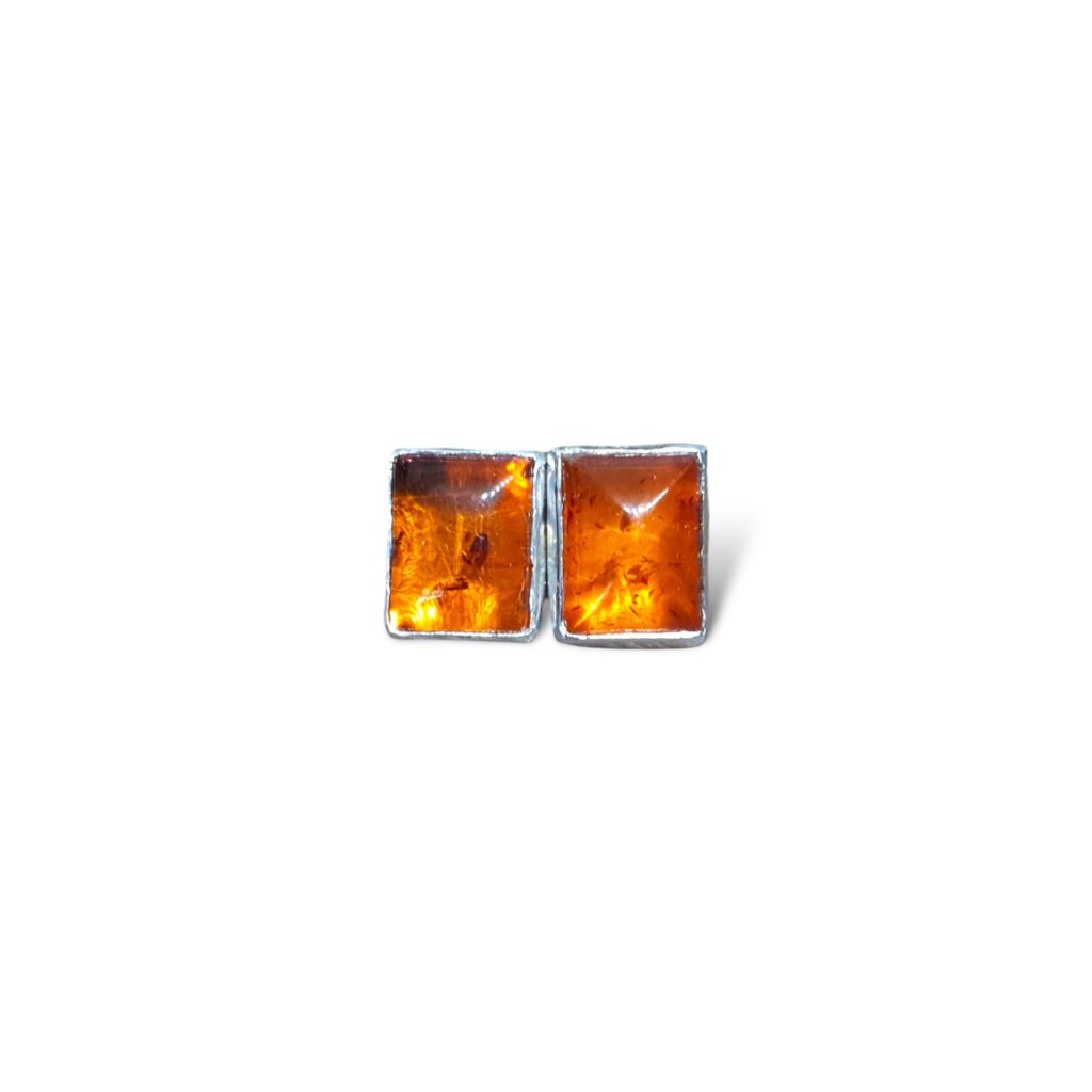 10x8mm Amber Earrings